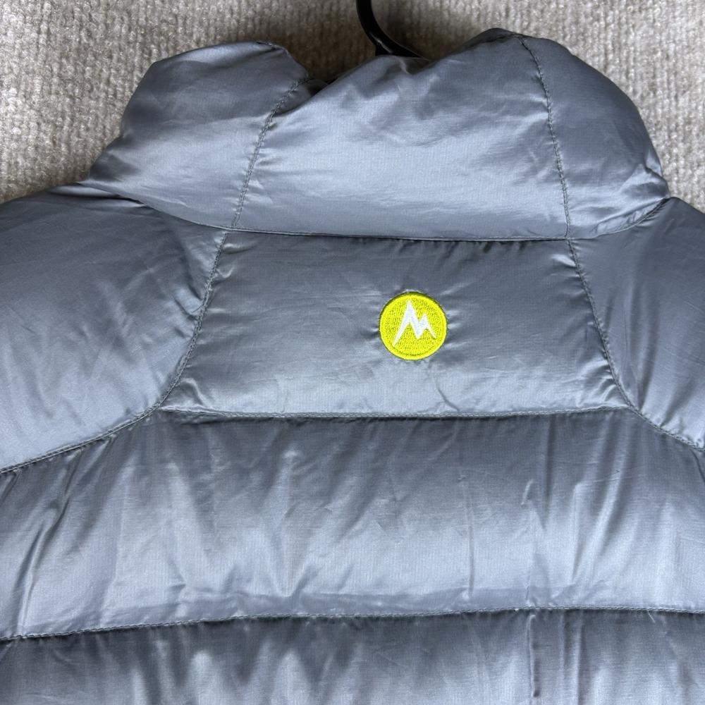 Marmot 800 Fill Down Puffer Jacket Mens Large Gray Full Zip Goose Down Coat - Picture 11 of 14